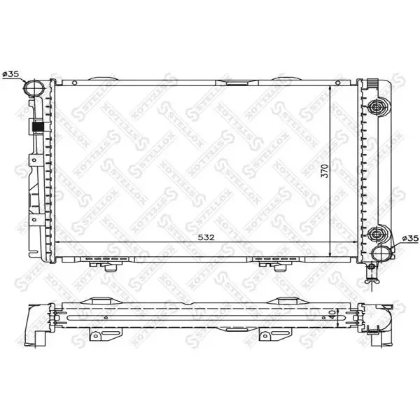 Радиатор системы охлаждения АКПП\ MB W124 2.0D/2.5D 84-91 STELLO
