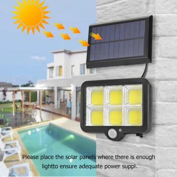 

150LED COB Solar Light Outdoor Motion Sensor Wall Light Waterproof Garden Lamp Spotlights Emergency Pathway Street Security Lamp