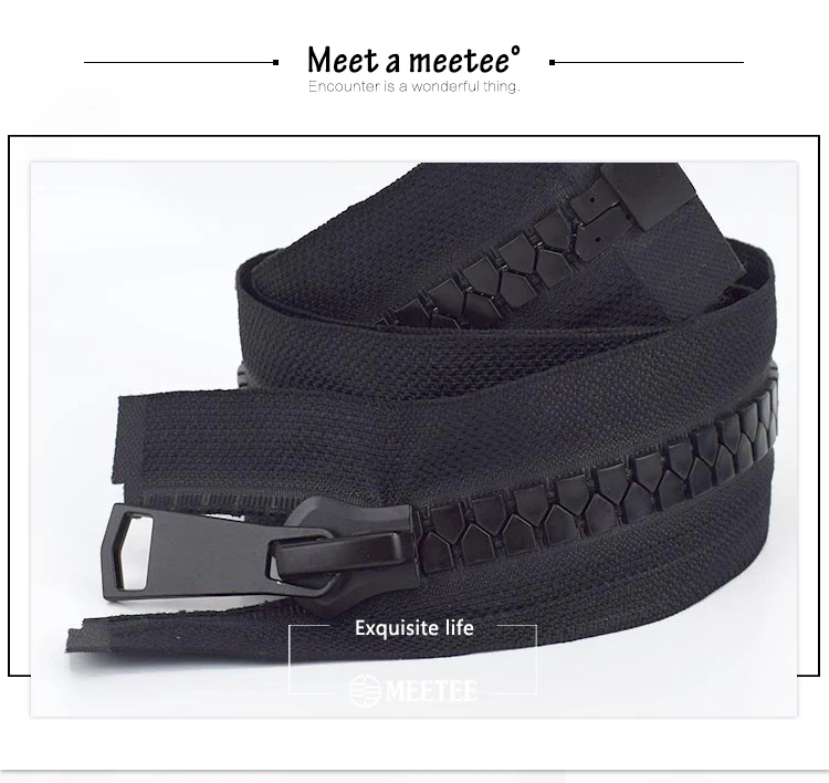 Meetee 15# открытого типа застежки-молнии смолаы 70/80/90/100 см пуховая куртка-пальто застежки-молнии для шитья DIY аксессуары для одежды