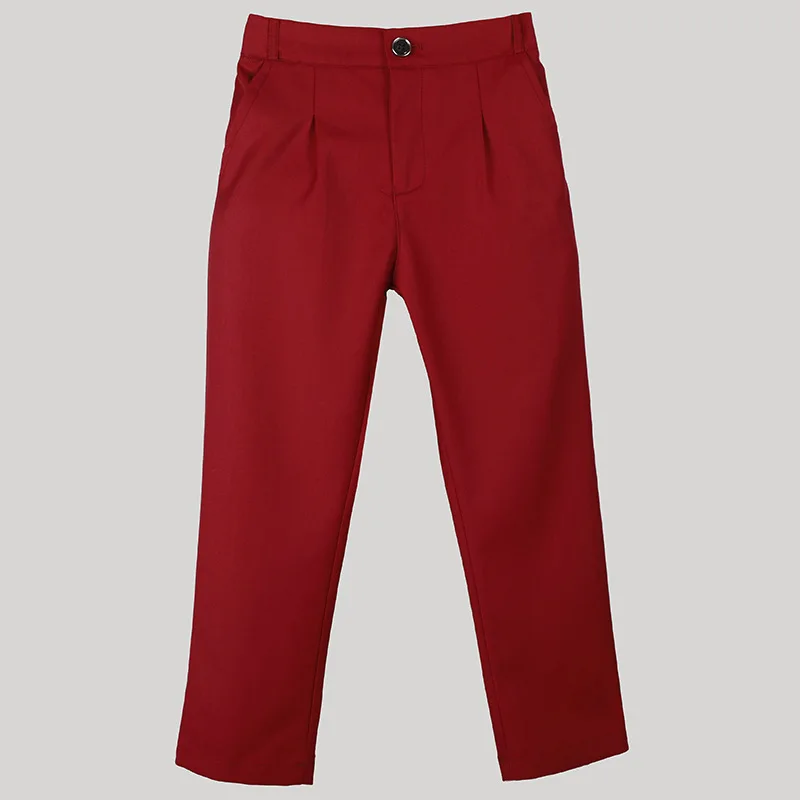 New 2021 Boys Wedding Pants Children Spring School Suit Pants Kids White Long Trousers for Teen Boys Kids Formal Party Trousers - Image 3