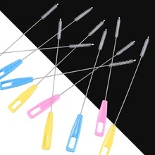 10 шт./партия щетка для детской бутылочки, щетка для чистки соломы, нержавеющая сталь, бутылочка для кормления, для мытья питьевой соломы, щетки для кормления, аксессуары для кормления