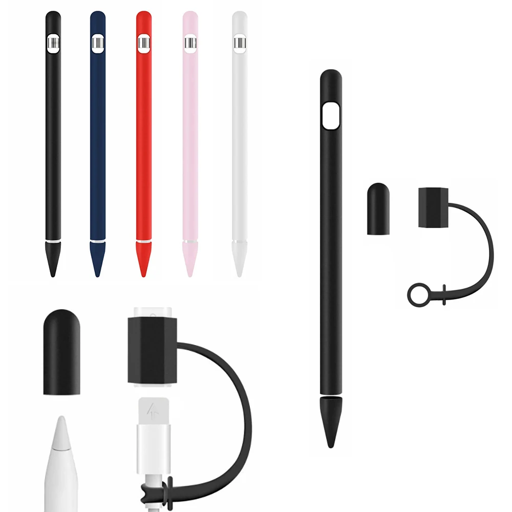 Цветной силиконовый чехол для Apple Pencil 1st совместимый с iPad планшетом сенсорной