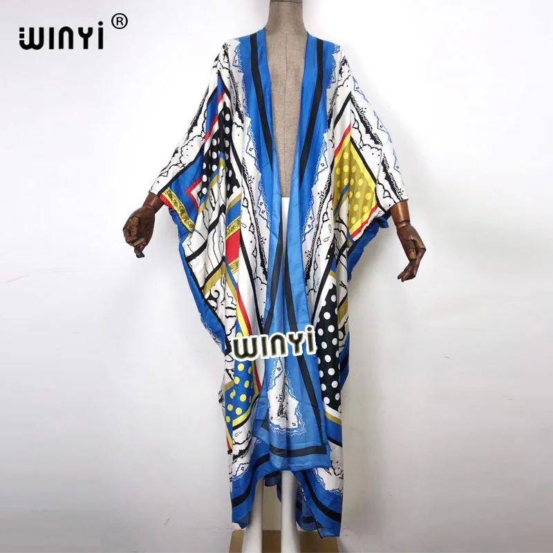 Kimono 2021 European Popular Summer Beach Silk Robe Kaftan Clothes For Women Free Size Open Bohemian Quality Dry Holiday Coat