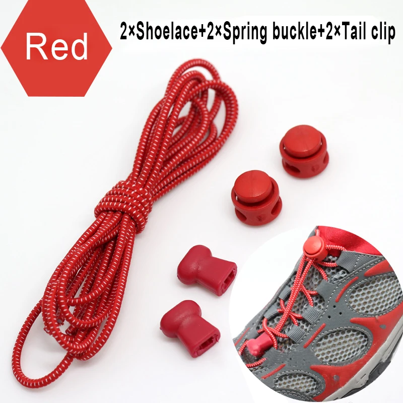Red 1 пара 23 цветов шнурки для кроссовок эластичные шнурки для обуви без шнурков тянущиеся шнурки ленивые шнурки Быстрый резиновый шнурок шнурки для обуви - Цвет: Red