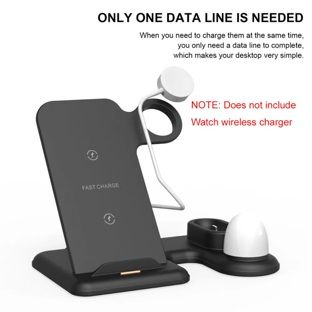 FDGAO 3 в 1 Qi Беспроводное зарядное устройство подставка для iPhone 11 Pro X XS Max XR 8 Airpods Apple Watch samsung S10 10W быстрозарядная станция
