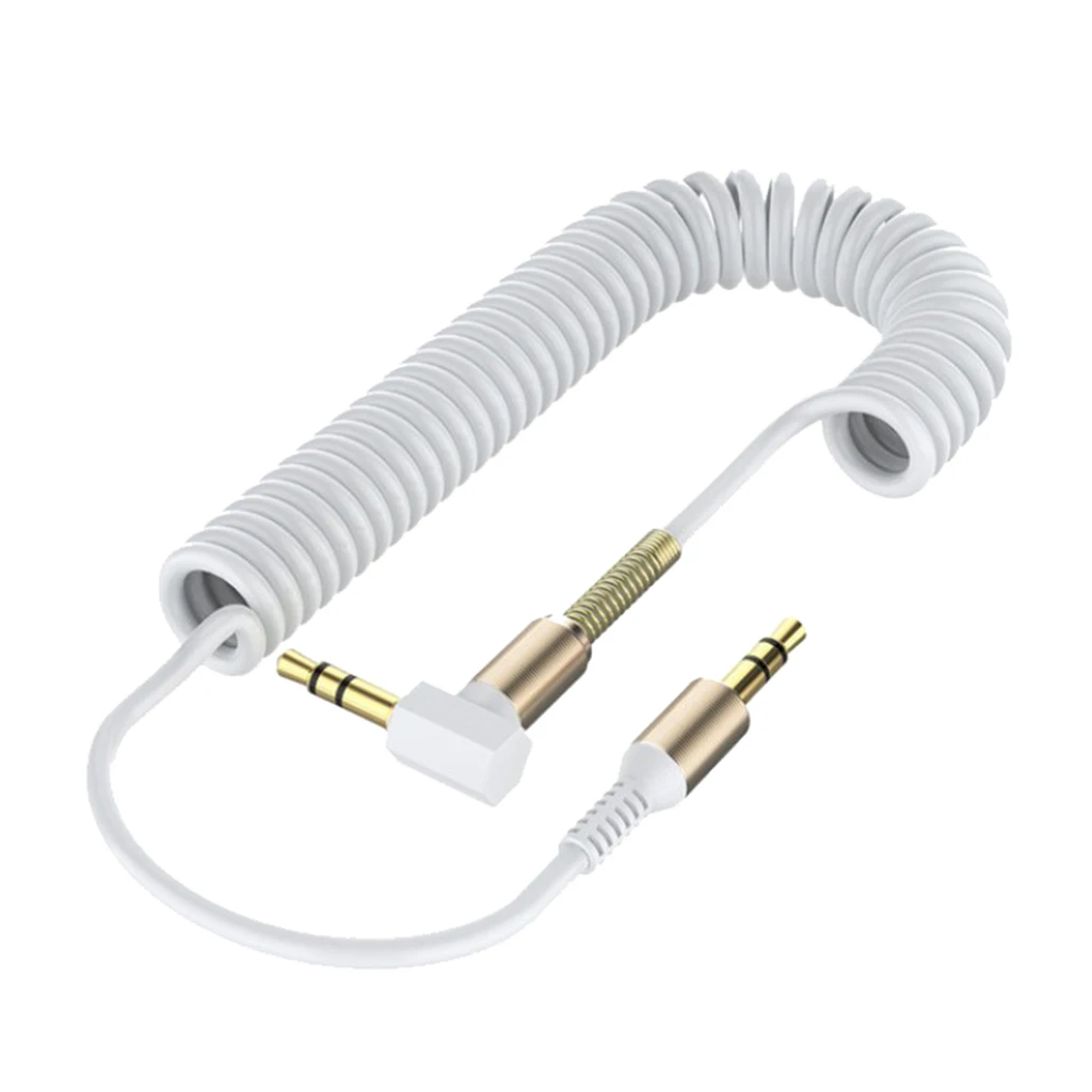 3.5mm Audio Jack to Jack Cable Car Aux Stereo Straight to Right-angle Audio Cable for iPhone Speaker 