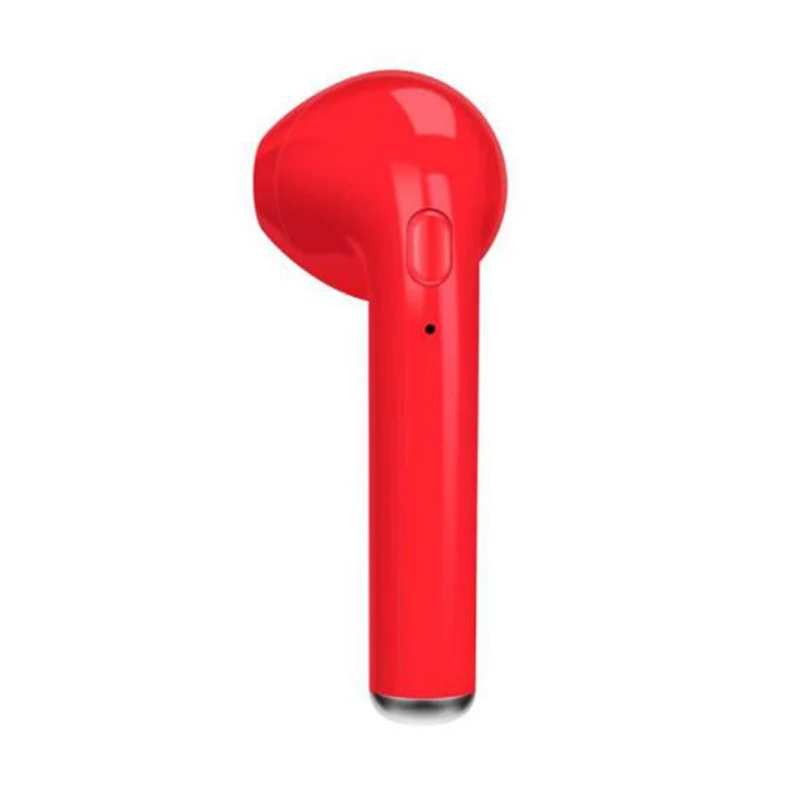 Left Red I7 TWS Bluetooth наушники стерео вкладыши Беспроводная гарнитура Bluetooth 5,0 спортивные наушники для всех смартфонов(N1025 - Цвет: Left Red