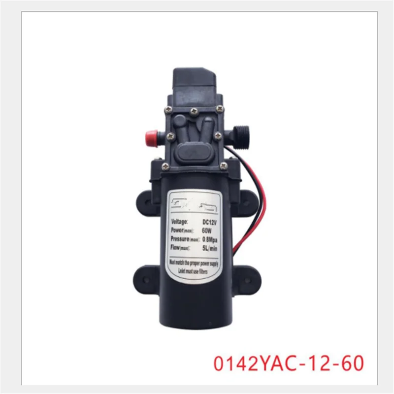 Горячая Высокое качество Быстрая DC 12V 60W 5L/Min 0.8Mpa воды высокого давления мембранный самовсасывающий насос