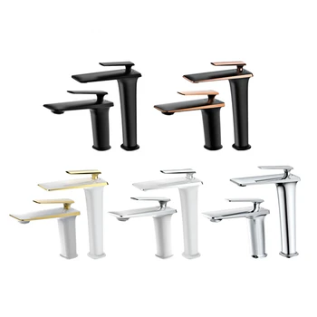 

Basin Mixer New Fashion Bathroom Faucet Single Handle Sink Tap Mixer Hot and Cold Sink Water Crane