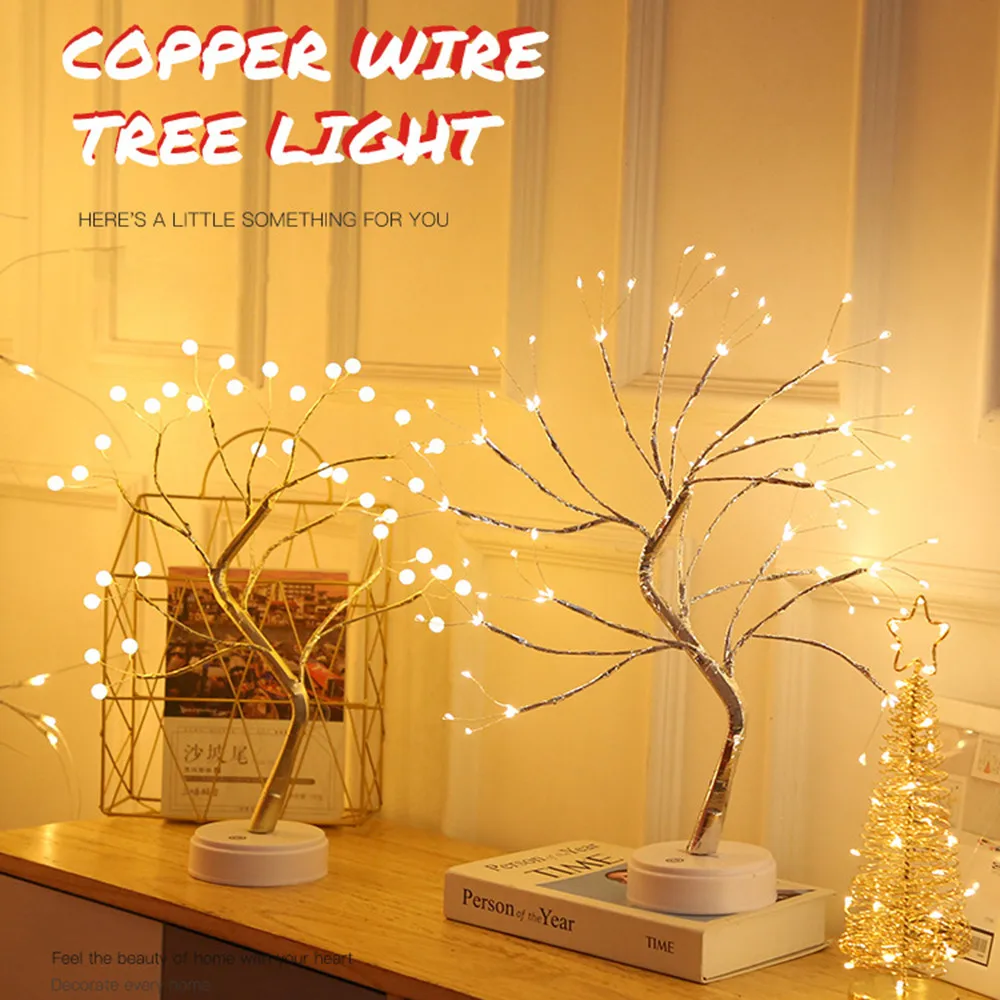

36/108 LED Willow Branch Lights Lamp Natural Tall Vase Filler Pearl Tree Lighted Branch Christmas Wedding Decorative Lights
