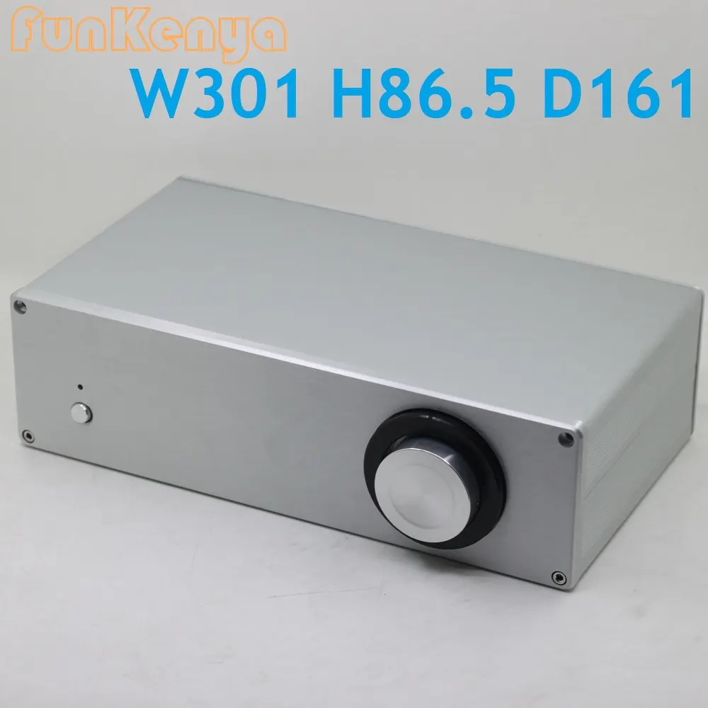 

W301 H86.5 D161 Silver Big Knob Aluminum Case 3008B Power Amplifier Supply Chassis DIY DAC Decoder Enclosure Hi End Shell Box