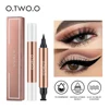 O.TWO.O Eyeliner Stamp Black Liquid Eyeliner Pen Waterproof Fast Dry Double-ended Eye Liner Pencil Make-up for Women Cosmetics 1