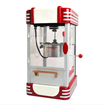 

Electric Popcorn Machine Red Color Retro Style Popcorn Maker Easy Operation