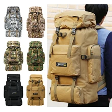  70L Extra Large Hiking Camping Backpack Rucksack Travel Backpacking Waterproof Luggage Bag Day Pack Molle Bag 