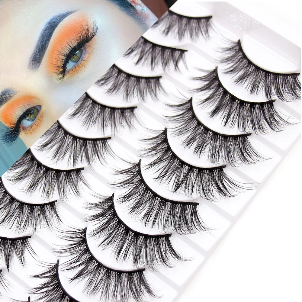 

Lashes 5/10/16 Pairs 3D Faux Mink Lashes Fluffy Soft Wispy Volume Natural long False Eyelashes Eye Lashes Reusable Eyelas Makeup