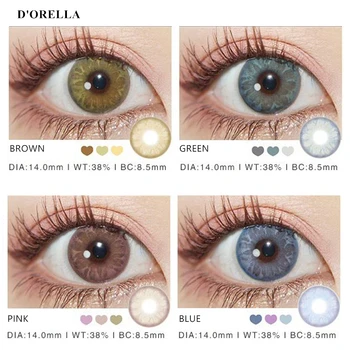 

D'ORELLA 1 Pair(2pcs) GEM Series Coloured Contact Lenses for Eyes Cosmetic Contact Lens Eye Color