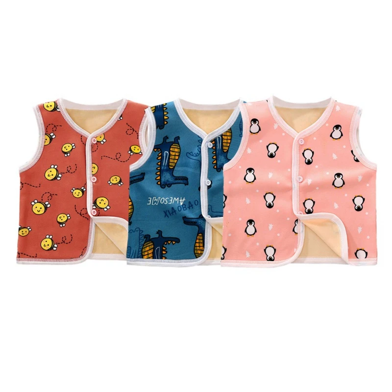 Children's Plus Velvet Vest For Boys Spring Autumn Wool Baby Fashion Waistcoat Girls Clothes Kids Tops Jackets | Детская одежда и