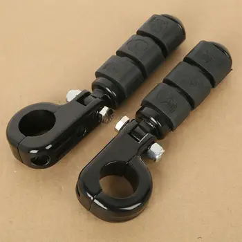 

Motorcycle 1 1/4" Foot Pegs With Engine Guard Mounts Clamps For Harley Yamaha Kawasaki Honda Bobber Chopper