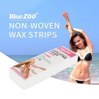 

Blue ZOO 100pcs/bag Non-woven Waxing Strips Depilating Papers Hair Remove Wax Paper Strips For depilation Hair Removal