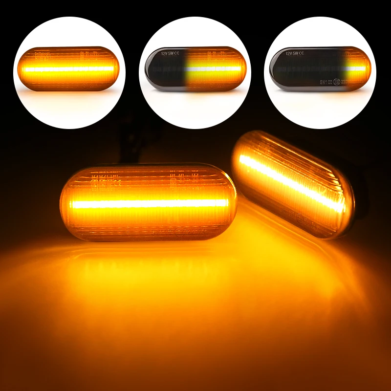 

2PCS Dynamic Turn Signal Led Side Marker Light For VW Bora Golf 3 4 PASSAT 3BG Polo Seat Ibiza Skoda Ford Led Signal Lamp