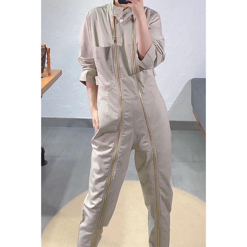 

Spring Women Pants / Summer 2021 Jumpsiuts Cool Double Zip Casual Jumpsiuts