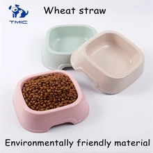 1 шт. питатель миска для домашних животных экологическая пищевая Пшеничная солома кошка собачья миска собачий контейнер для еды Лучшие продажи Товары для домашних животных