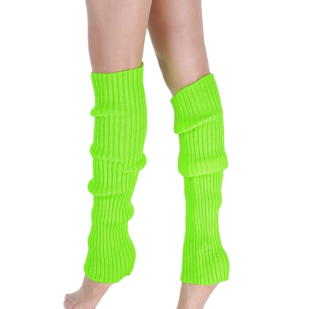 Теплые носки, женские вязаные гетры, Чулки с длинными манжетами, чулки выше колена, хлопковые гетры#4 - Цвет: LG