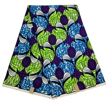 Хлопок, нигерийский воск, голландский Африканский костюм, воск, ткань с принтом в африканском стиле, 6 ярдов, хлопок, голландский воск, ткань