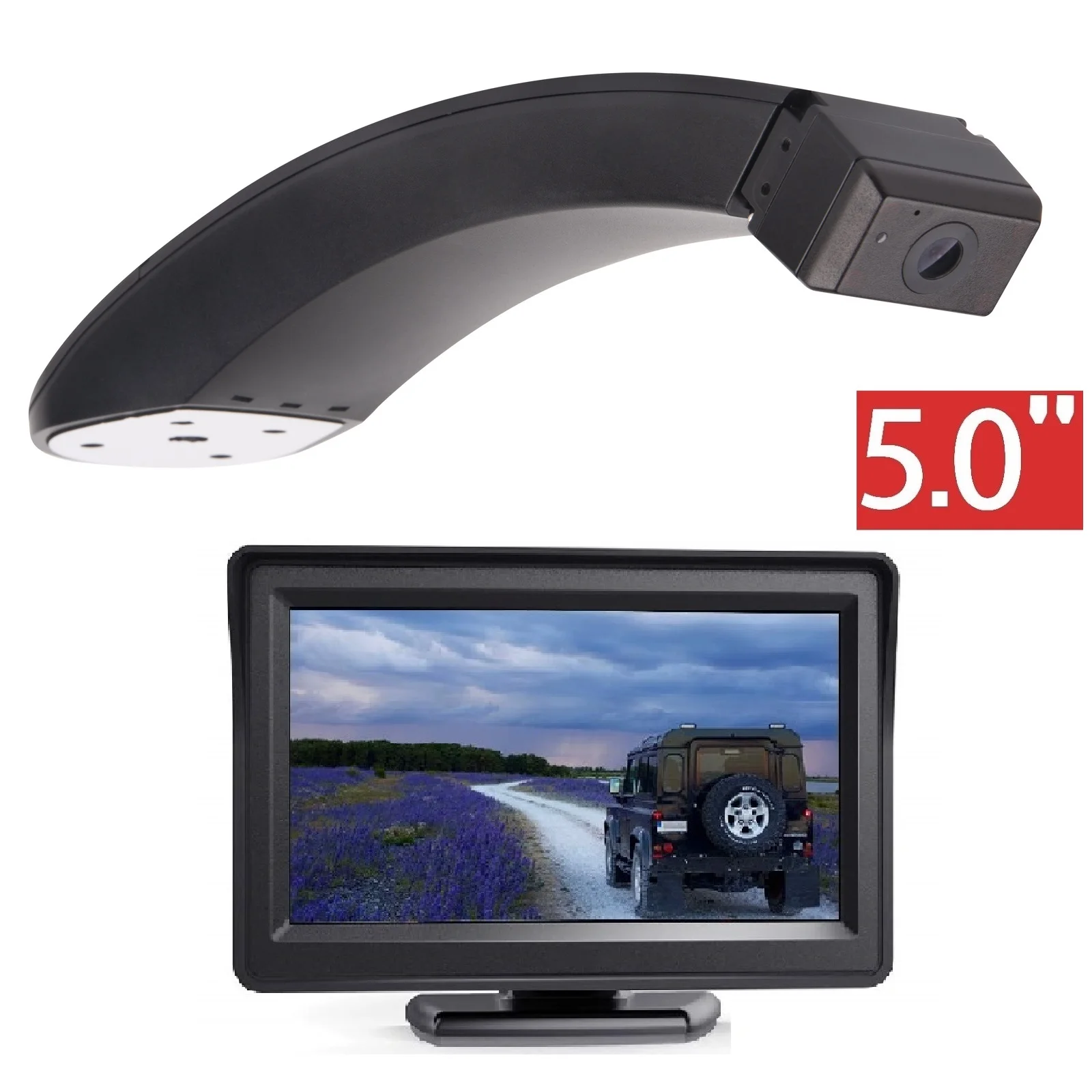 Hd 3Rd Brake Light Camera Stop Lights + 5 ''Monitor Per Ford Transit Connect Wagon Xlt Transporter Minivan 2014-2017 (Due Porte)