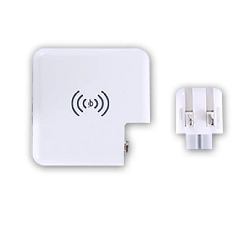 US plug Многофункциональное Беспроводное зарядное устройство Xiaomi EU, US, UK, AU, для путешествий, QI, беспроводное зарядное устройство с цифровым экраном для IPhone 8 - Цвет: US plug