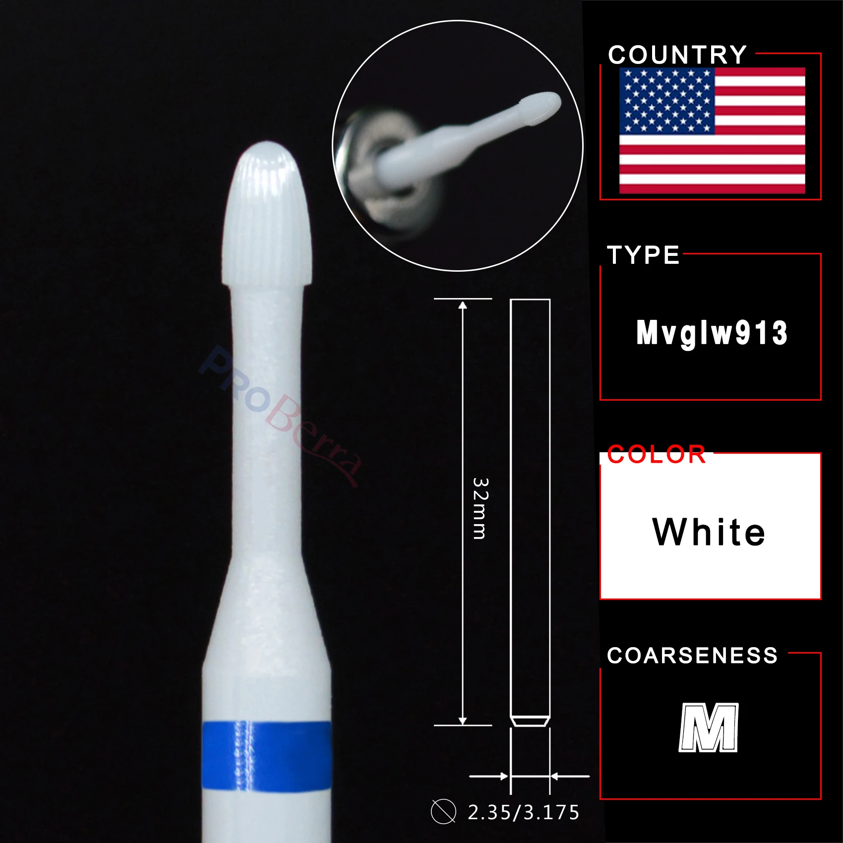 RolinStar Ceramic Cuticle Clean Cutter edge dead skin Manicure Pedicure milling Accessories Burr remove Nail drill bit nail drill bits cuticle remover bit nail art tools nail manicure tools nail manicure accessories nail cleaning tools