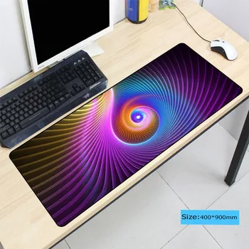 

Rainbow Color Texture Large Locking Edge Mouse Pad Decor Desk Table Cushion XL Mouse Pad Rubber Game For CSGO DOTA LOL