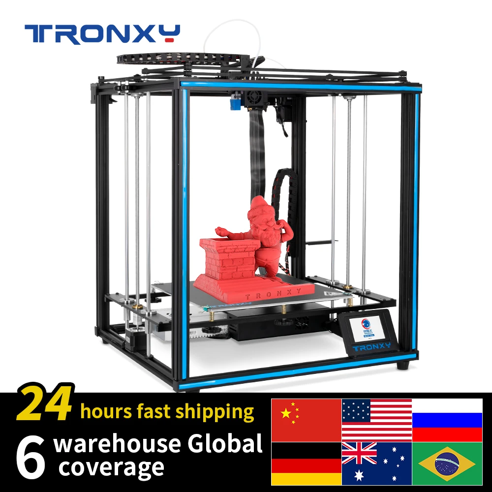 carbon fiber 3d printer Tronxy New X5SA X5SA-400 FDM 3D Printer Kit Large Print Size  Auto Leveling Filament Sensor High Precision 3.5inch Touch Screen 3d printers