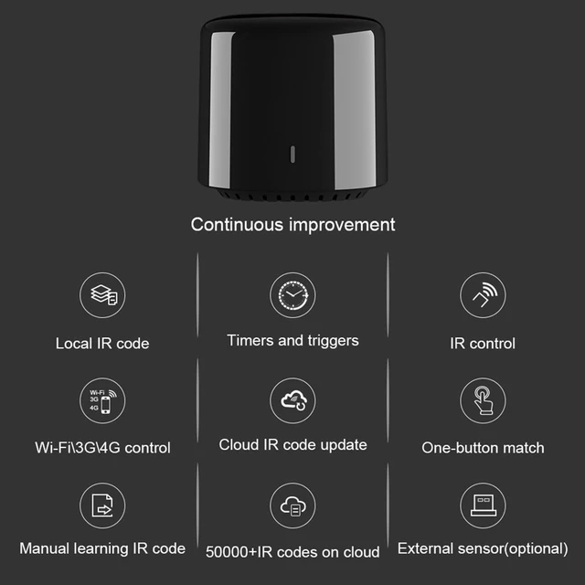 2020 New Broadlink Brand BestCon RM4C Mini Universal IR Remote Controller IR  Transmitter Smart Home Works