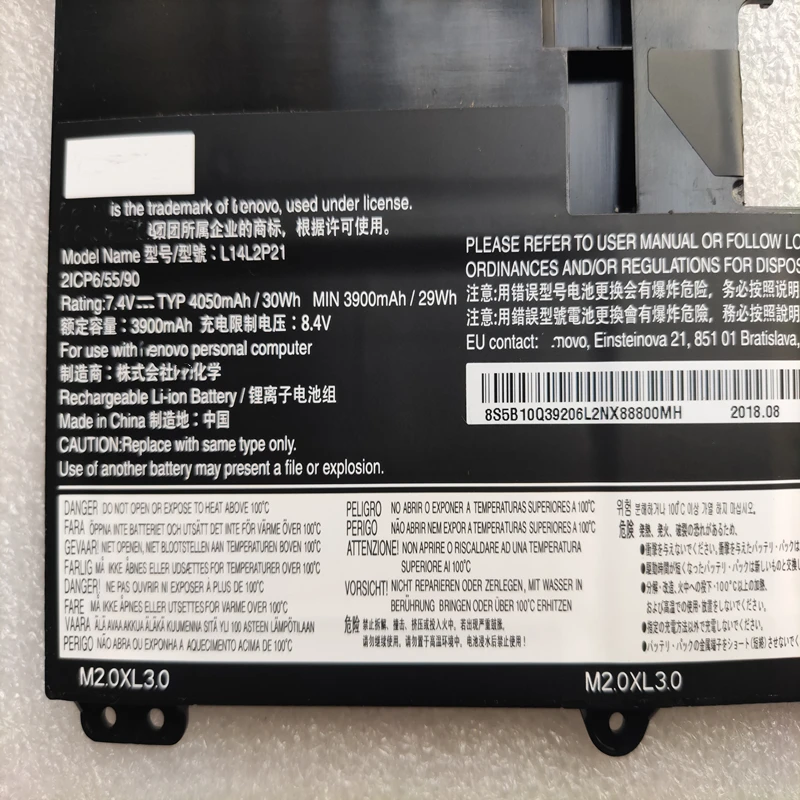 Bateria do Portátil para Lenovo Original 35 B50 Ideapad 300s Yoga 500-151bd 510s-14isk 15isk 14ihw80n5 L14m2p21 L14l2p21 S41-70am 75 - Imagem 3