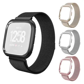 

Milanese Sport Watch Band Metal Wristband Loop With Interlock Clasp For Fit Fitbit Versa Smart Watch Accessories For Men Women