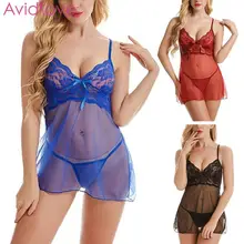 Женские регулируемые бретельки с v-образным вырезом, ночное белье, кружевные стринги, пэчворк, летние, выше колена, мини сексуальные, Bobydoll