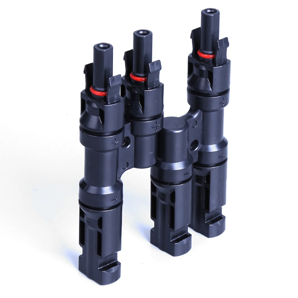 Description Picture 5 of item1Pair 2 to 1 Solar PV Panel Connector T Type parallel connection Plug waterprrof connector Branch Parallel for Solar system use