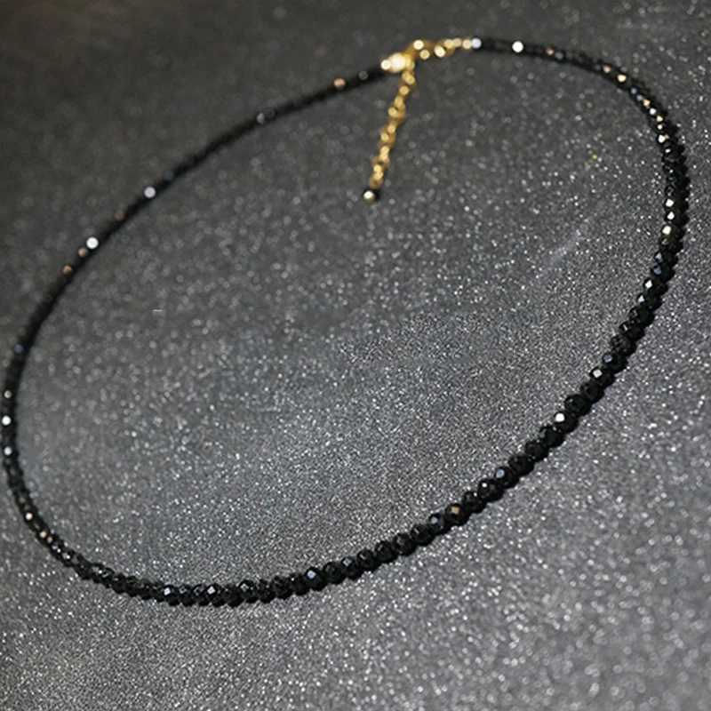 Модное Брендовое простое короткое ожерелье с черными бусинами, Женские Ювелирные изделия, Женский Чокер ожерелья бижутерия, женские вечерние ожерелья
