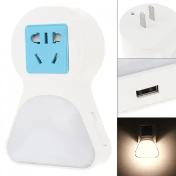 

Multifunction LED Night Light Dusk to Dawn Sensor 3 Lighting Modes with USB Charger Ports and 2 Outlets for Phone Charging