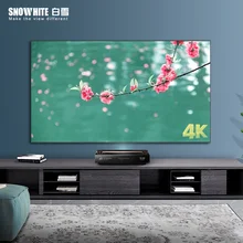 

80 100 120 inch Ultra short throw ambient light rejecting PET crystal screen UST ALR fixed frame projector screen