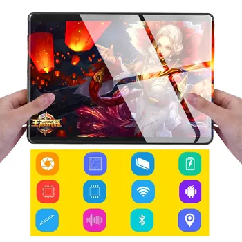 

Newest 10.1 inch Tablets PC 4G-LTE 2.5D Tempered Glass 5000mAh Android 8.0 Wifi 6GB RAM 128GB ROM IPS Octa Core Tablet 10.1