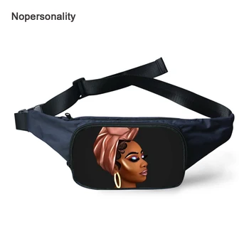 

Nopersonality Black African Magic Girl Print Fanny Pack for Women Lightweight Travel Phone Money Belt Bag Female Waist Bags