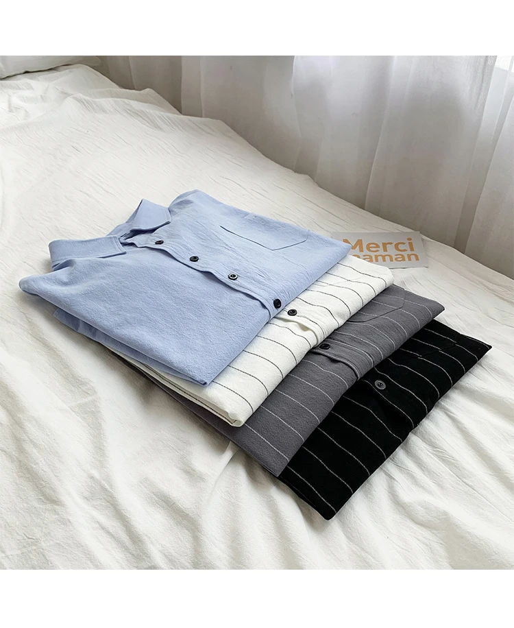 Белая полосатая рубашка с длинным рукавом для мужчин camisa masculina, приталенные повседневные мужские рубашки