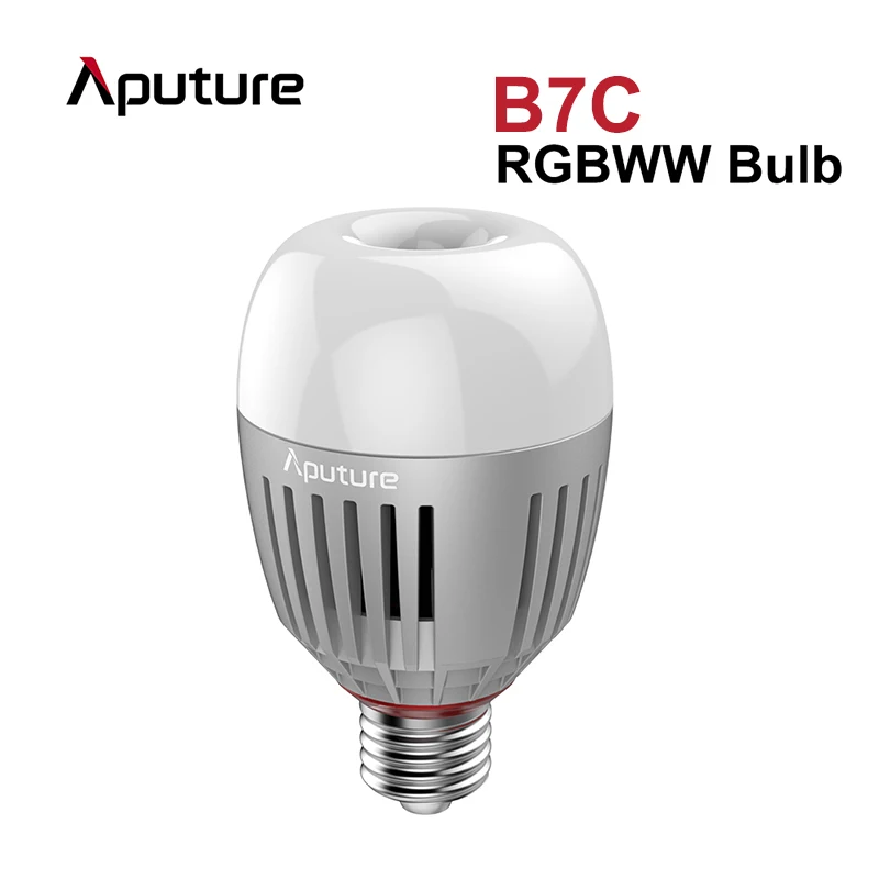 

Aputure B7C RGBWW LED Smart Bulb 7W 2000K-10000K Stepless Dimming App Control Bulb B7C RGB Photography Bulb Light