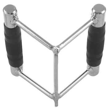 

ABZB-Stirrup Multi Gym Attachment Home Grip Bar Workout Rubber Handle Seated Row Chinning Cable