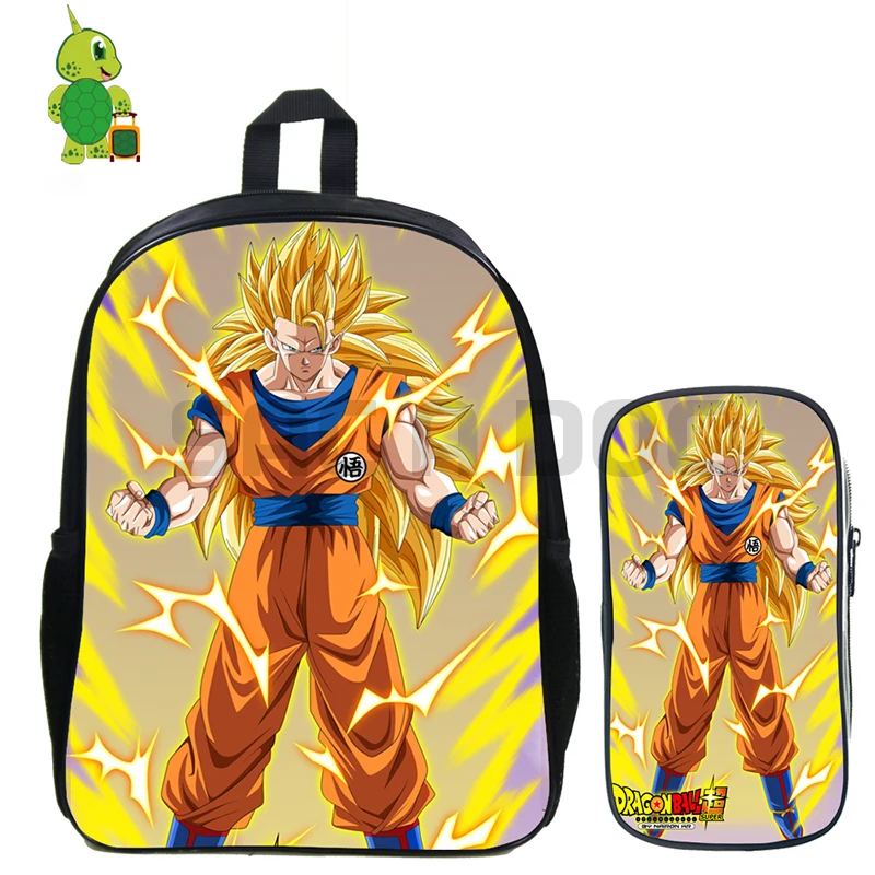 3 Dragon Ball Z рюкзак Super Mario 2 шт./компл. школьные сумки Косметический Карандаш Чехол Супер Saiyan Son Goku Kakarotto Детские Для женщин Для мужчин, рюкзак для путешествий - Цвет: 3