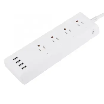 

4 USB Ports + 4 US Plug Jack WiFi Remote Control Smart Power Socket 120V Household socket