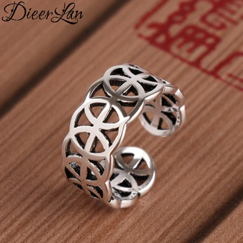 

New Cute Funny 925 Sterling Silver Big Circle Finger Ring For Women Girls Gifts 100% Real Solid Silver Jewelry 2020