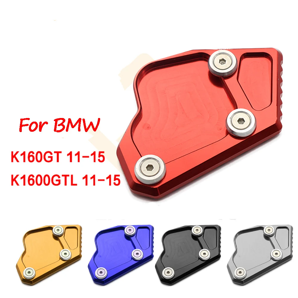 

Motorcycle CNC Aluminum Kickstand Foot Side Stand Extension Enlarge Pad Support Plate For BMW K1600GT K1600GTL 2011-2015